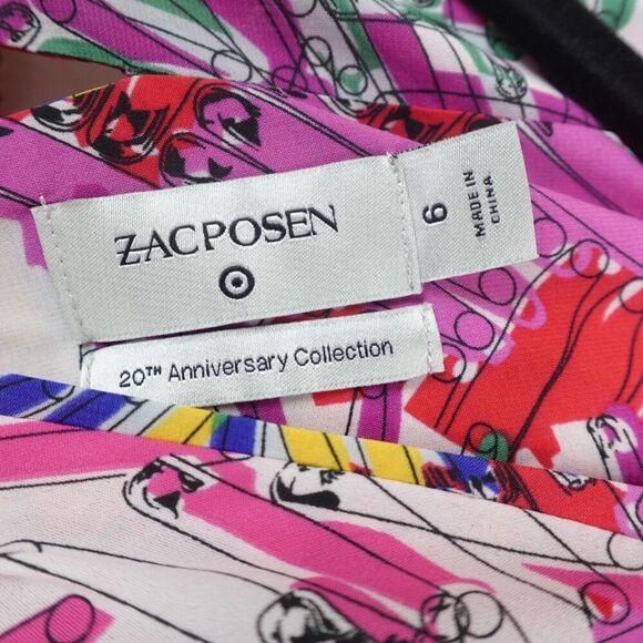 Zac Posen for Target Womens Safety Pin Print Maxi Dress Size 6 - Picture 11 of 13